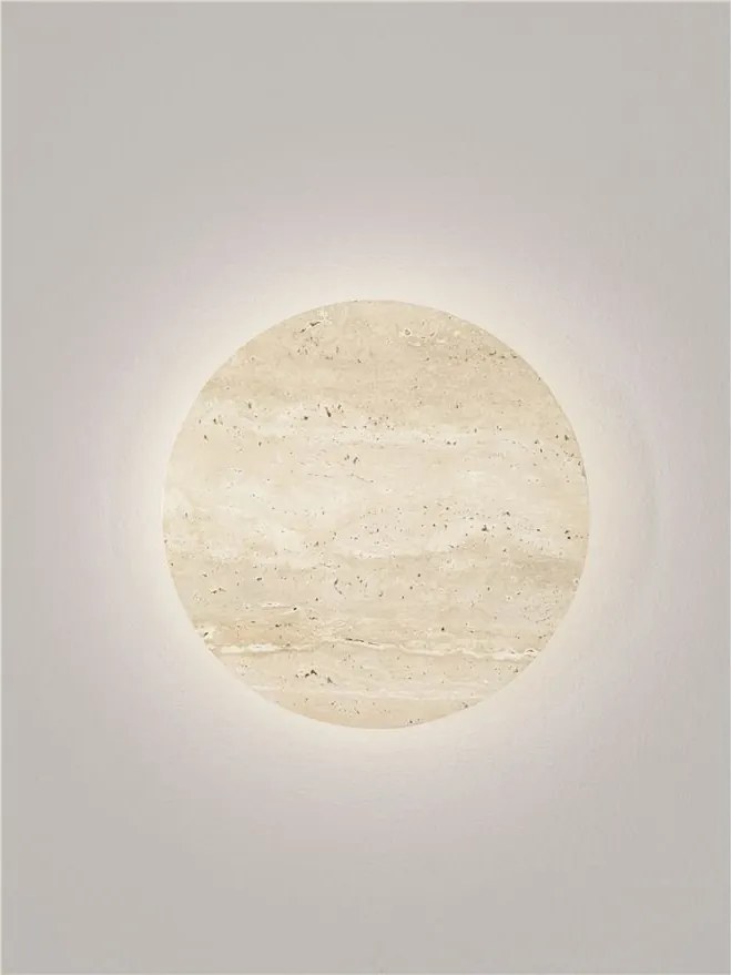 Aplica perete din travertin cu lumina ambientala VIANO 23cm