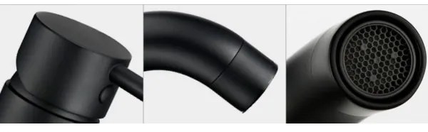 REA-B4102 - Baterie pentru lavoar LUNGO, 16,5 cm, neagră