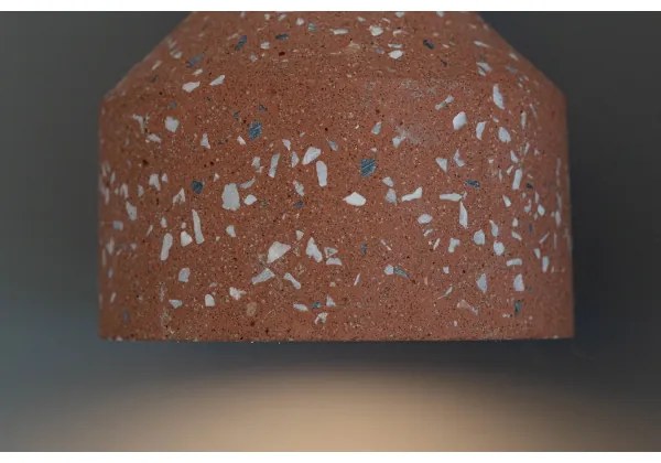 Lustră pe cablu RESIN 1xE27/11W/230V roz/neagră Klausen 111038