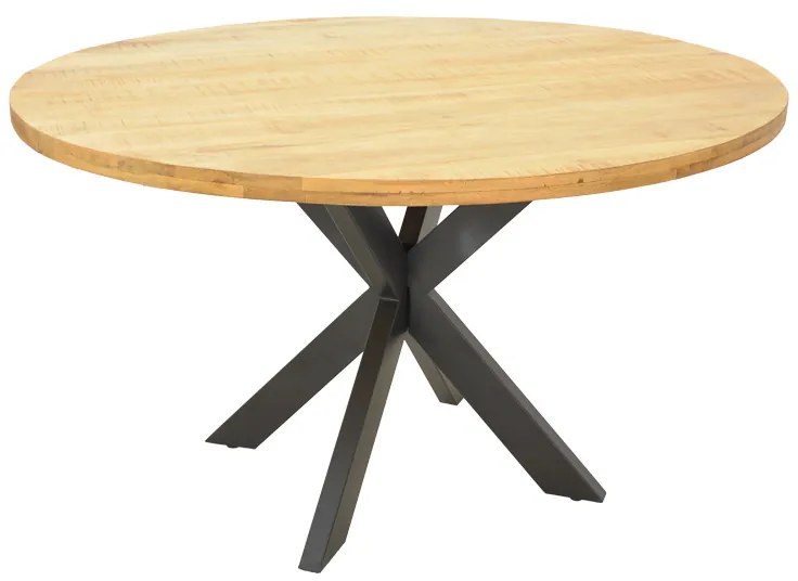 Masa Bucatarie/Dining Rotunda Royallis Lemn Masiv Mango Finisaj Natur Diametru 130 Cm