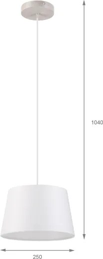 Lustră suspendată pe cablu AIDA 1xE27/60W/230V Ø 25 cm stejar/alb