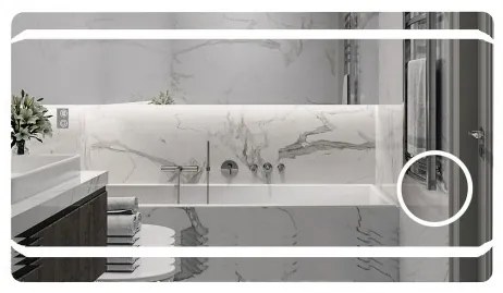 Oglinda Baie cu Led, 90X60 Cm, Functie dezaburire, Esn41, Oglinda Mica Lupa Cosmetica