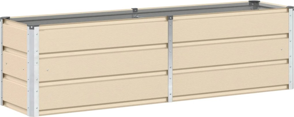 vidaXL Jardinieră Creme 160 x 40 x 45 cm Oțel