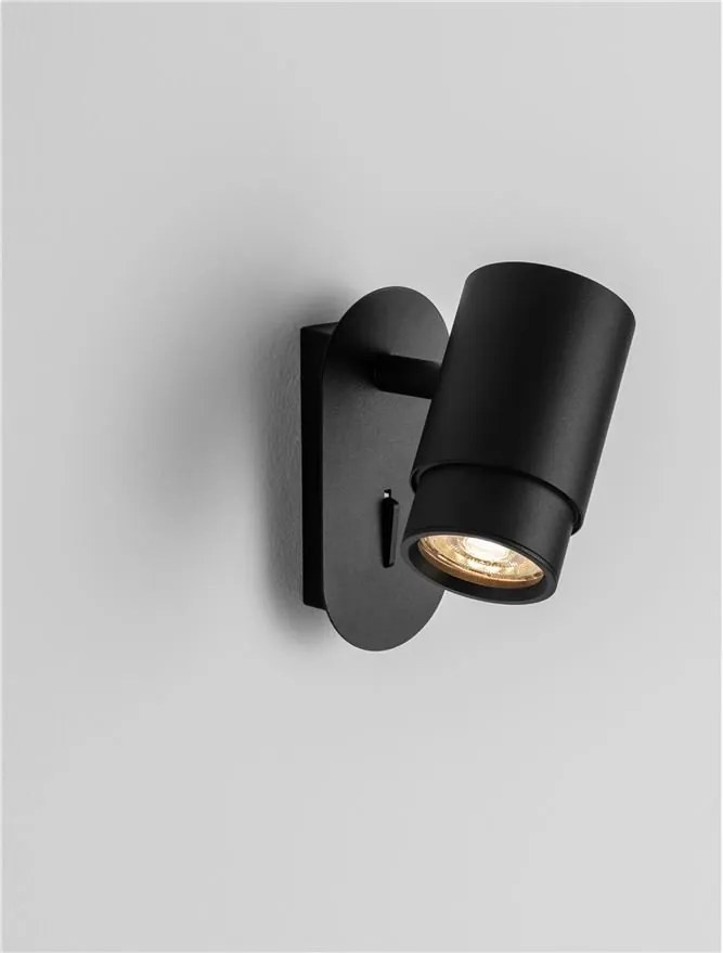 Aplica de Perete cu Spot Directionabil, 1xGU10, Nime negru NVL-9011527