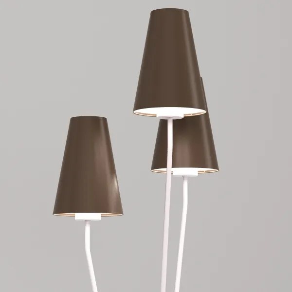 Lampadar TREFOT 3xE14/15W/230V maro/crem