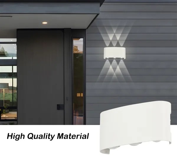 Brilagi - Aplică LED de exterior FLAREBOX, 6W, 230V, alb, IP65