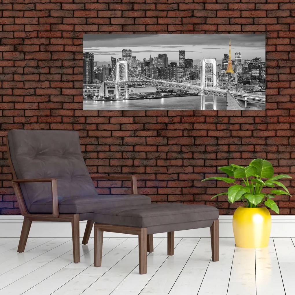 Tablou - Orașul mare cu turnul galben (120x50 cm)