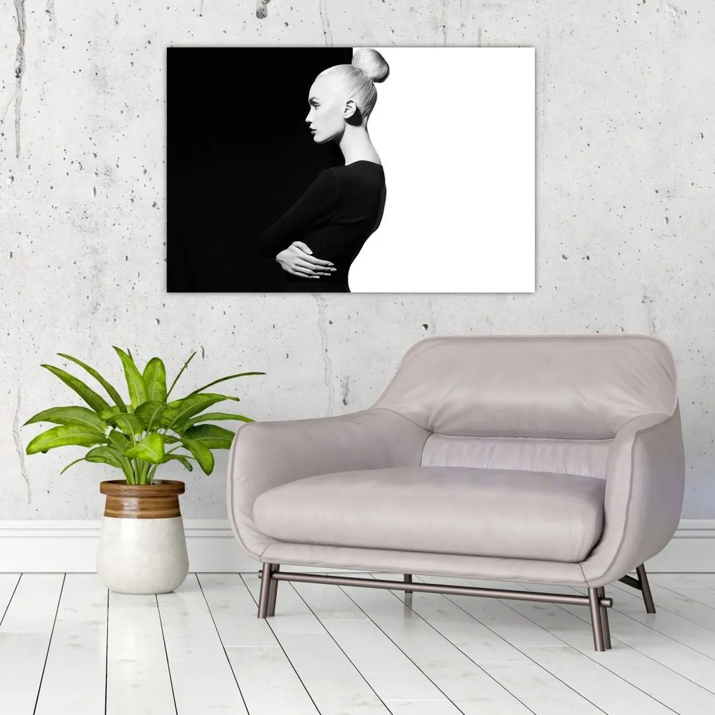 Tablou - O femeie à la yin și yang (90x60 cm)