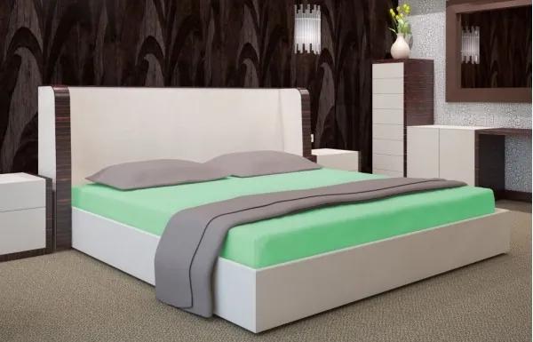 Cearsaf de pat verde cu elastic Lăţime: 200 cm | Lungime: 220 cm