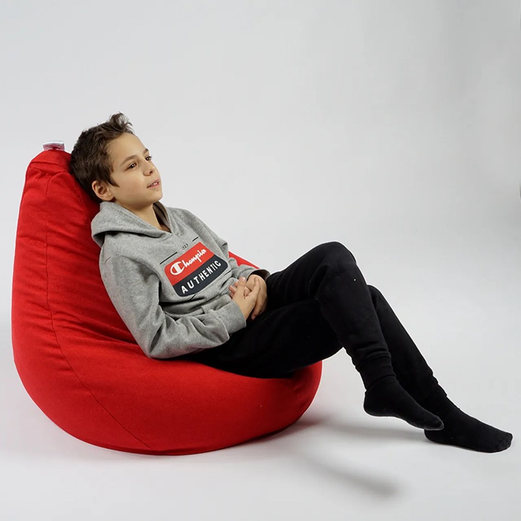Fotoliu puf copii, Nirvana Light Pufrelax, Material Textil - Montana Red