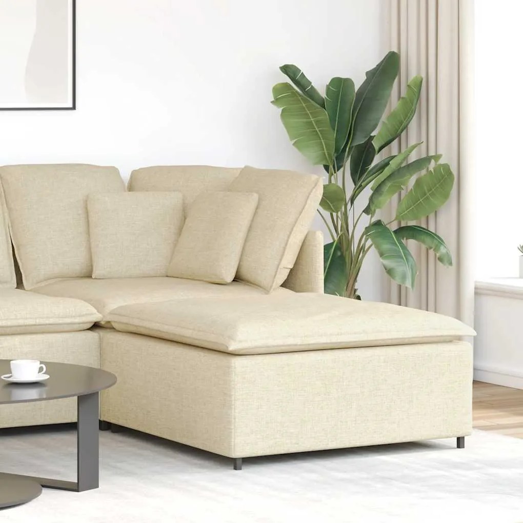 vidaXL Taburet modular pentru canapea, crem, 100x100x48 cm