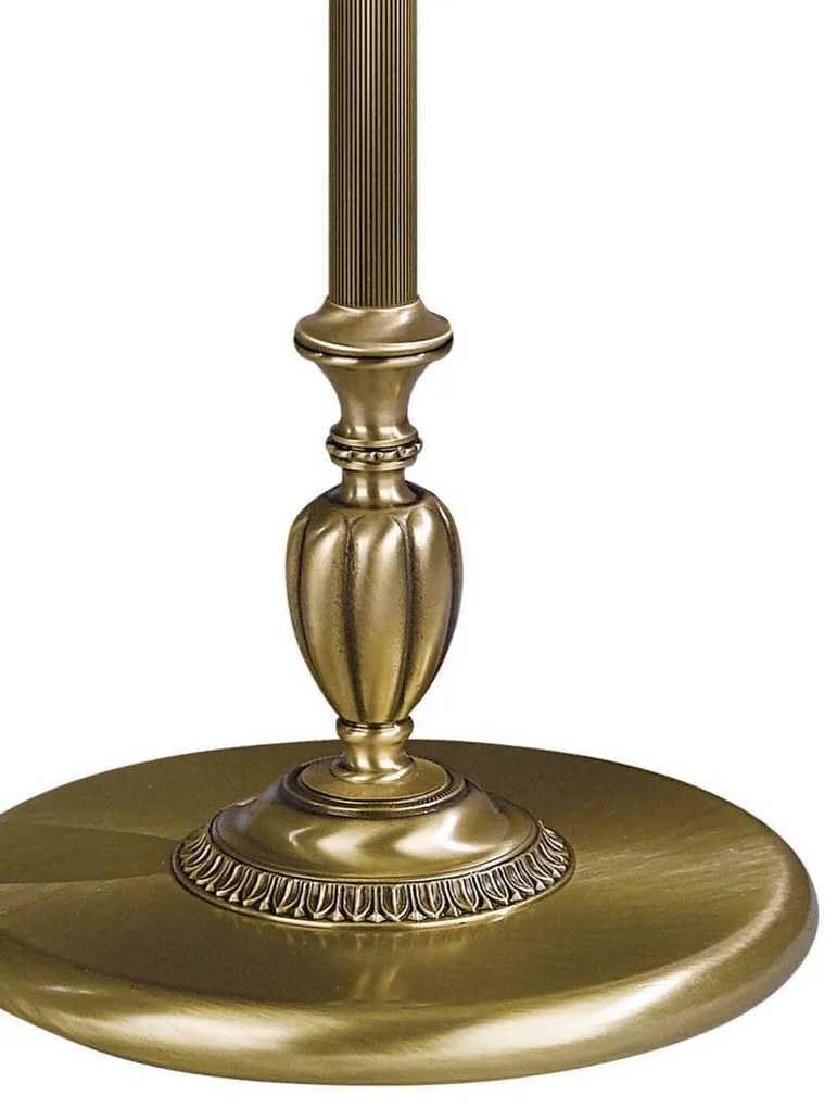 Lampadar / Lampa de podea din alama cu sticla decorata design italian 6208