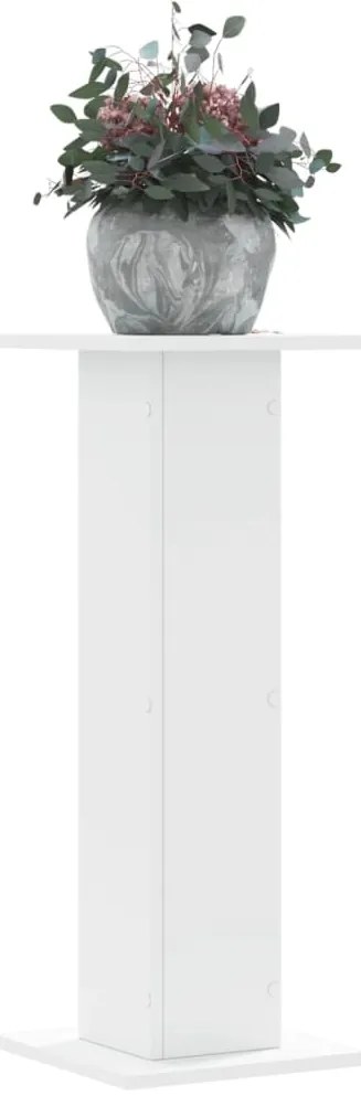 vidaXL Suporturi de plante, 2 buc., alb, 30x30x80 cm, lemn prelucrat