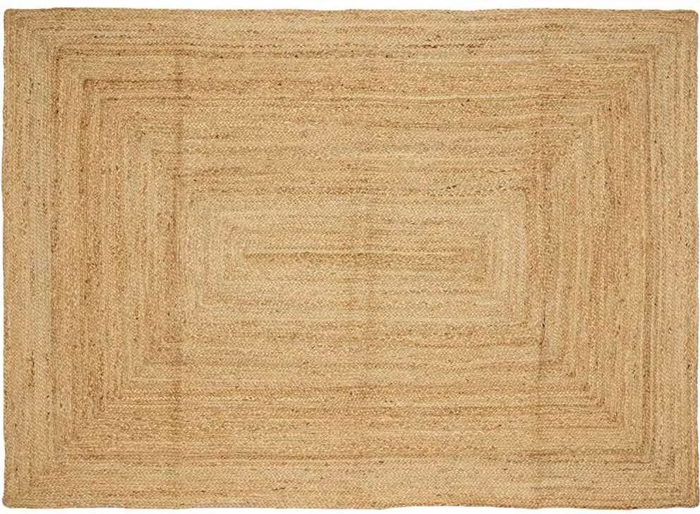 vidaXL Covor manual, natural, 160 x 230 cm, iută