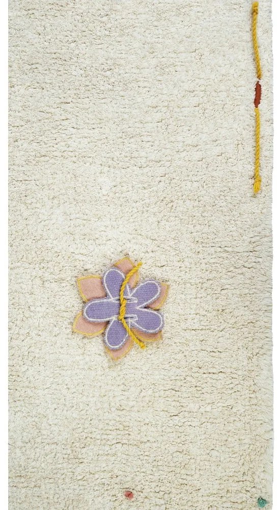 Covor de joacă pentru copii crem din bumbac 120x160 cm Wildflowers – Lorena Canals