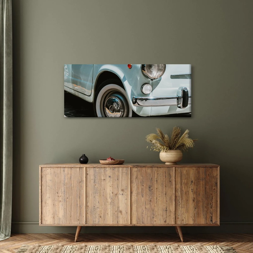 Tablou - mașina retro Fiat (120x50 cm)