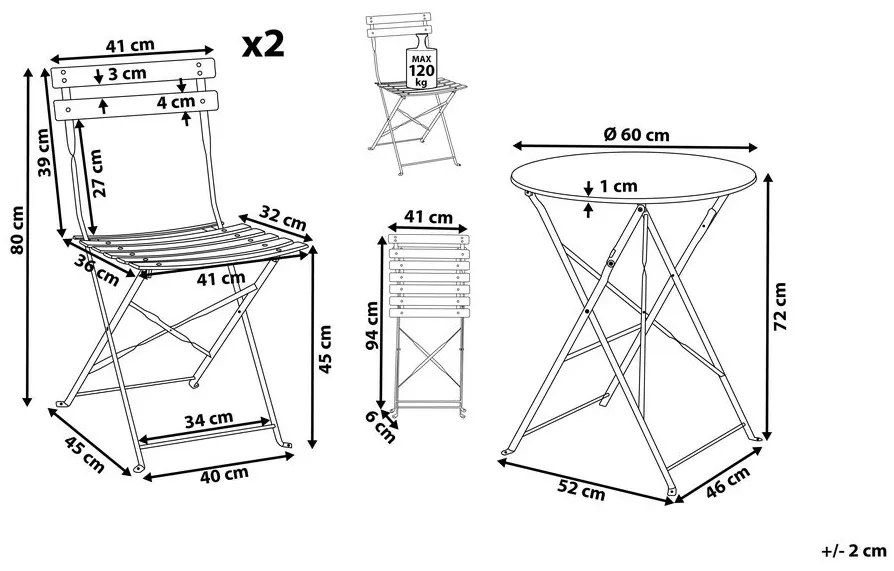 Set mobilier pentru balcon Frey (negru). 1078882