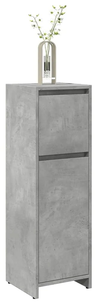 vidaXL Dulap de baie, gri beton, 30 x 30 x 95 cm, PAL