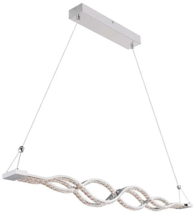 Lustra suspendata LED dimabila cu telecomanda design modern PILLA crom 67109-30 GL