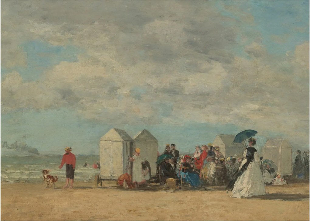 Tablou - Eugène Boudin, Beach Scene, reproducere (70x50 cm)