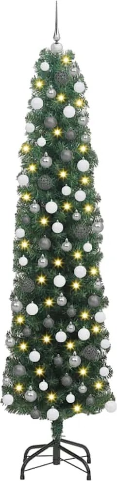 vidaXL Brad de Crăciun artificial Verde 180 cm PVC și oțel și plastic