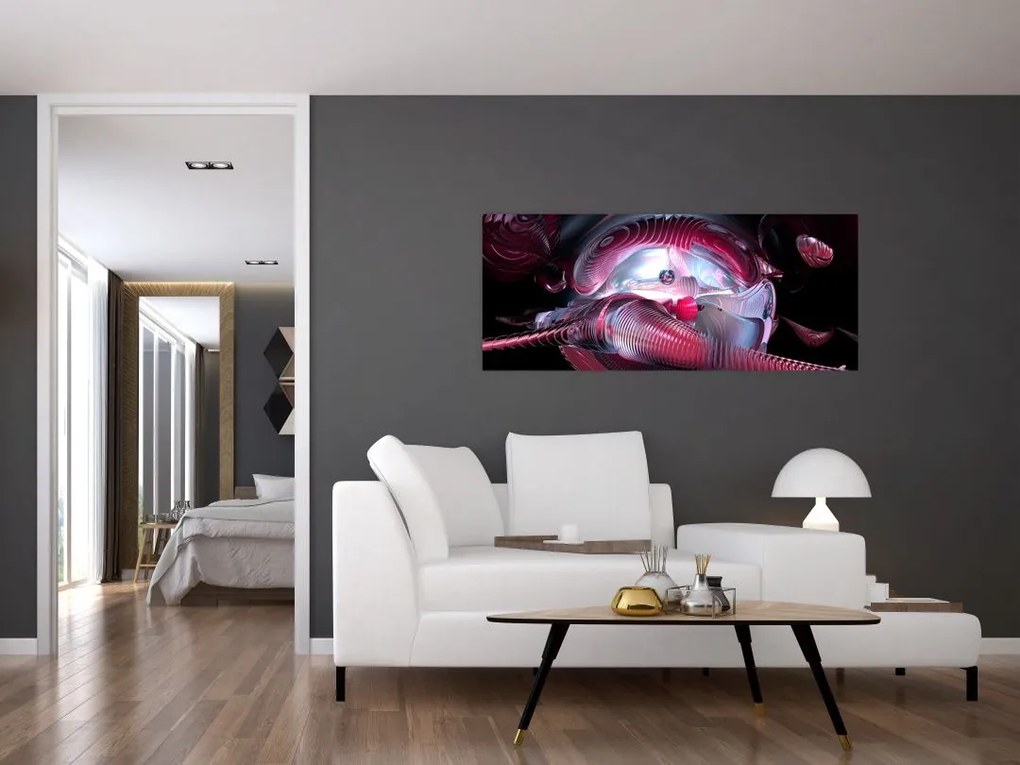 Tablou - Abstracție, viermi spațiali (120x50 cm)