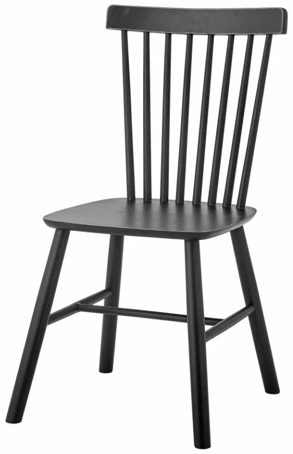 Scaun dining, negru, din lemn pin, Mill