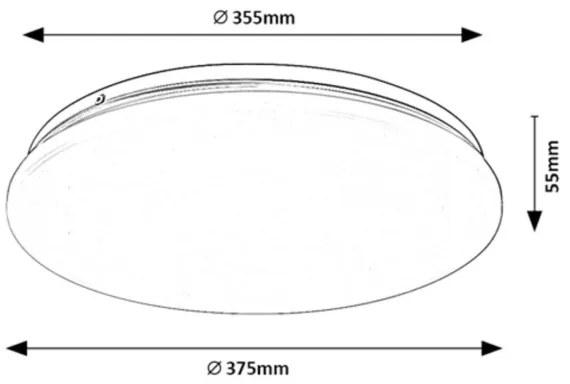 Rabalux 71103 - Plafonieră LED VENDEL, 24W/230V, 3000K, 37 cm