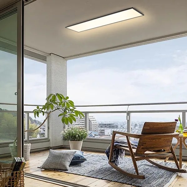 Plafonieră LED dimabilă Brilagi SLIMFRAME LED/58W/230V 120x30 cm negru + telecomandă