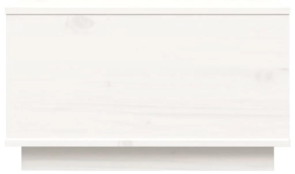 Masuta de cafea, alb, 60x50x35 cm, lemn masiv de pin