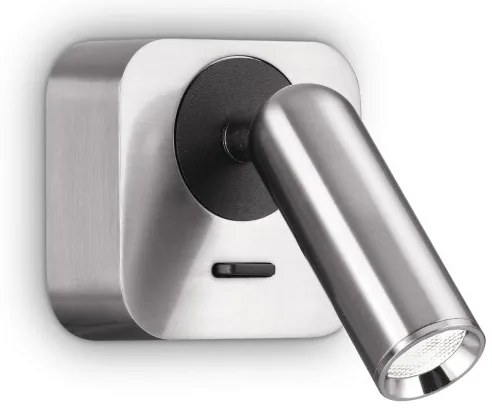 Aplica moderna cu spot LED directionabil BEAN SQUARE AP nickel