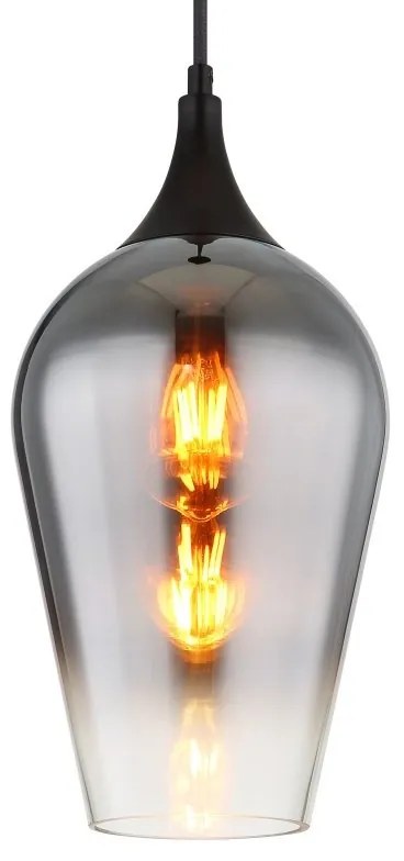 Pendul design modern LAVUS negru/crom