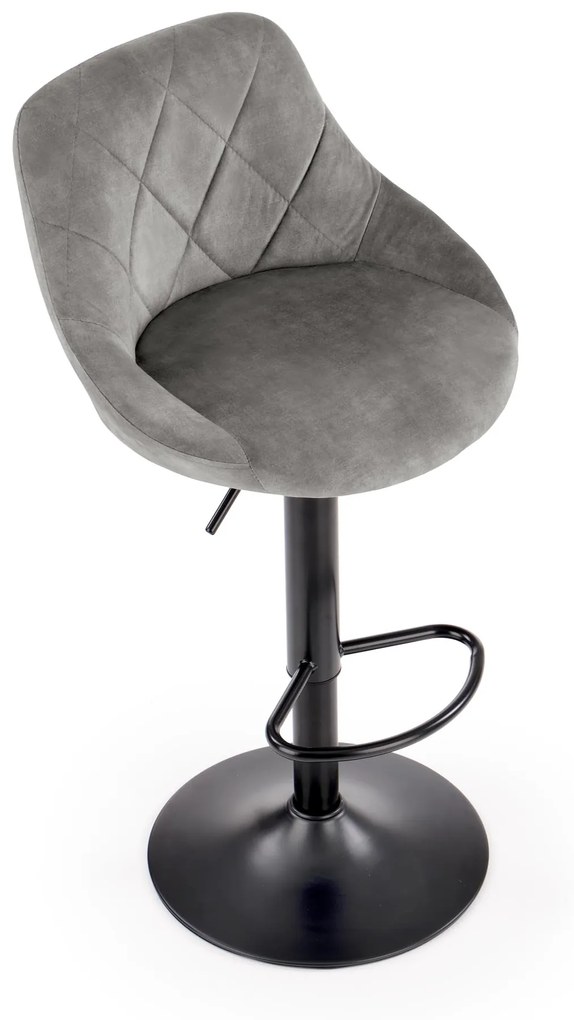 Scaun tip bar Henrietta (gri + negru). 1039561