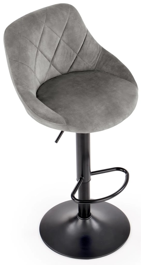 Scaun tip bar Henrietta (gri + negru). Promo -7%. 1039561