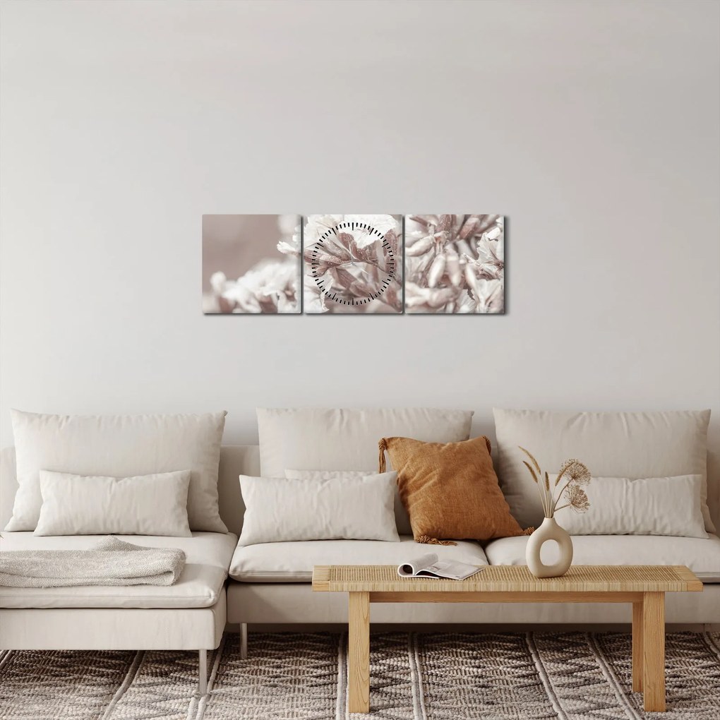 Tablou - Detaliu crenguță (cu ceas) (90x30 cm)