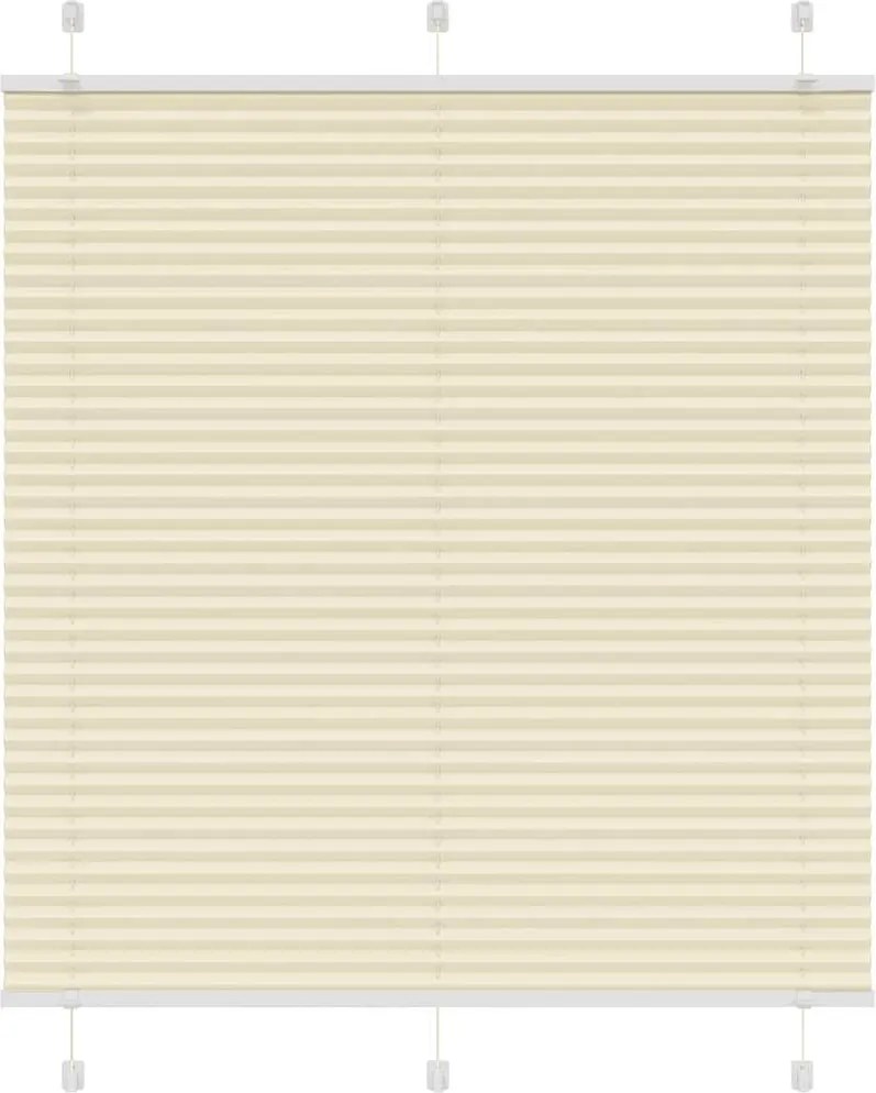 vidaXL Jaluzea plisată Crem 115x150 cm Lățime țesătură 114,4 cm