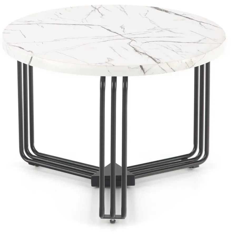 Masuta cafea Antica M marble alba – H41 cm