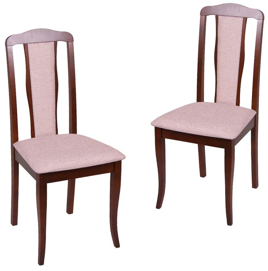 Set 2 scaune dining din lemn de fag Sevilla, Nuc/Regent plain 03