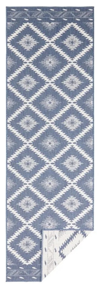 Covor adecvat pentru exterior NORTHRUGS Malibu, 80 x 250 cm, albastru-crem