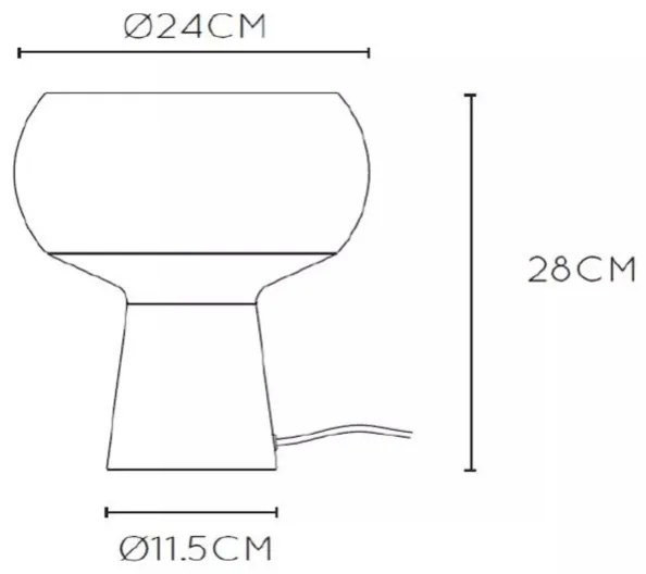 Lampă de masă Lucide 05540/01/30 FARRIS 1xE27/25W/230V negru