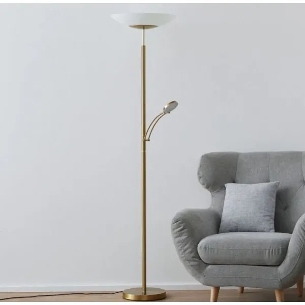 Lampadar LED dimabil Paul Neuhaus ALFRED 1xLED/28W/230V+1xLED/4W/230V alamă