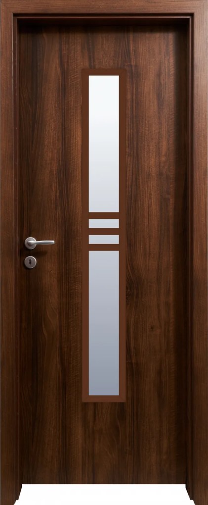 Usa HDF cu toc reglabil din MDF PAL - Colectia LUIS 4.2 - Culoare Nuc 360-500 mm, Nuc Clasic, Folie Decor