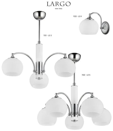 Jupiter 1132 - LO5 - Lampa suspendată LARGO 5xE27/60W/230V
