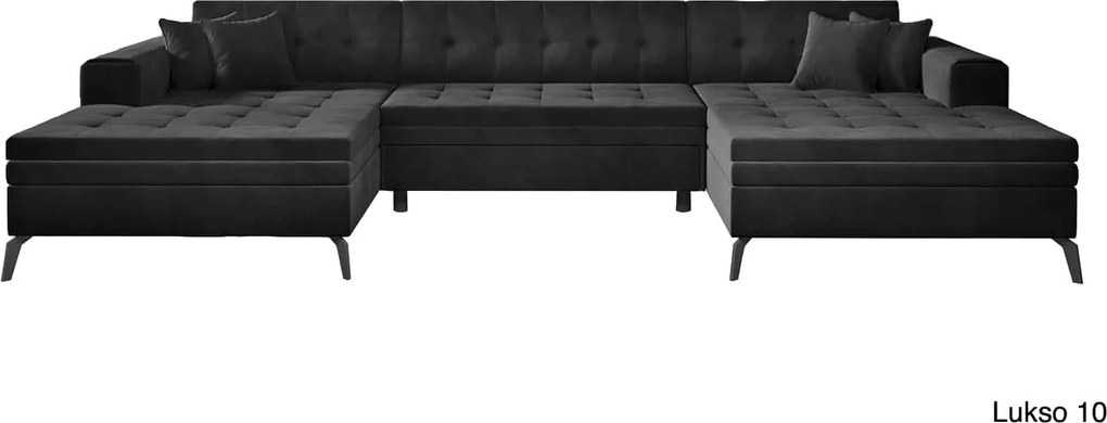 Colțar lemn masiv Formă U Extensibil Verti 350x170cm Personalizabil - Lukso 10