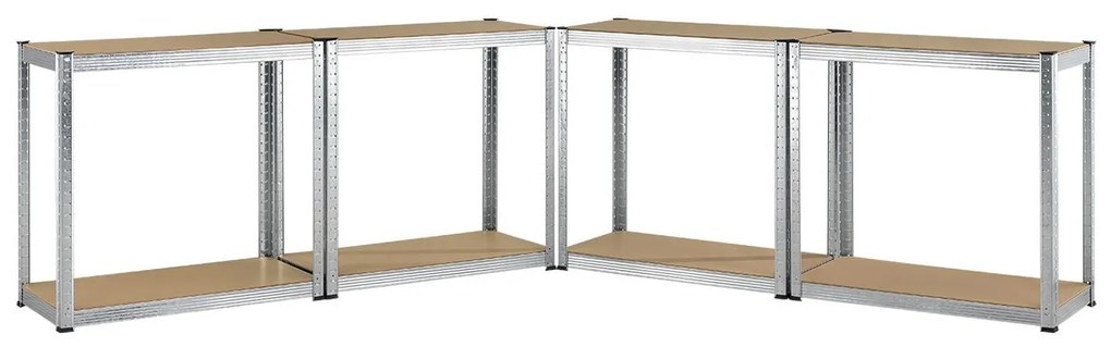 Juskys Set 2 rafturi - 160 x 80 x 40 cm