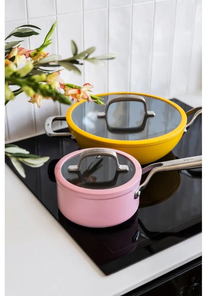 Tigaie tip wok cu capac/cu suprafață ceramică ø 28 cm Meda 3.0 – FABINI