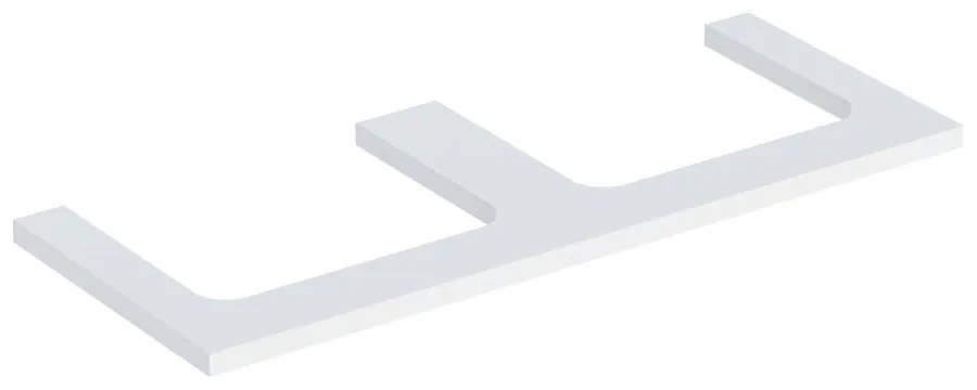 Blat pentru lavoar Geberit One cu decupaj dublu alb mat 120 cm