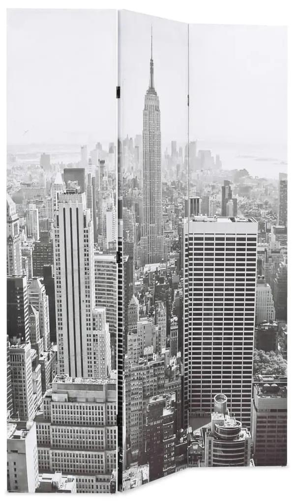 Paravan camera pliabil, 120x170 cm, New York pe zi, alb negru 120 x 170 cm, 1