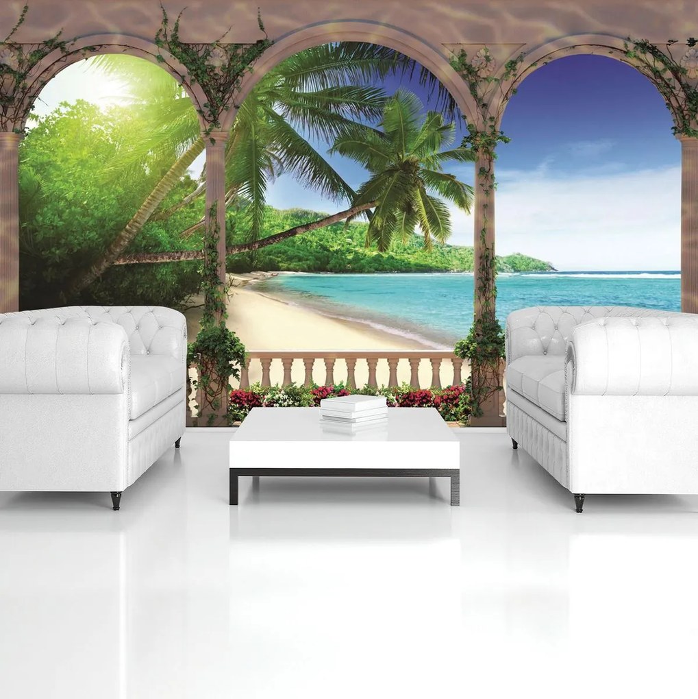 Fototapet - Arcada - Paradisul tropical (152,5x104 cm)