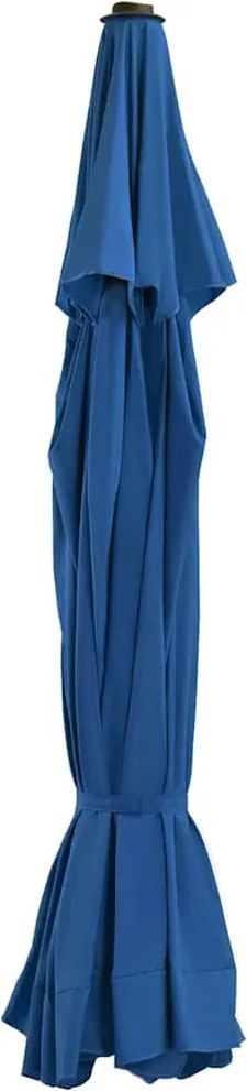 vidaXL Pânză de schimb umbrelă soare exterior albastru azuriu 515 cm